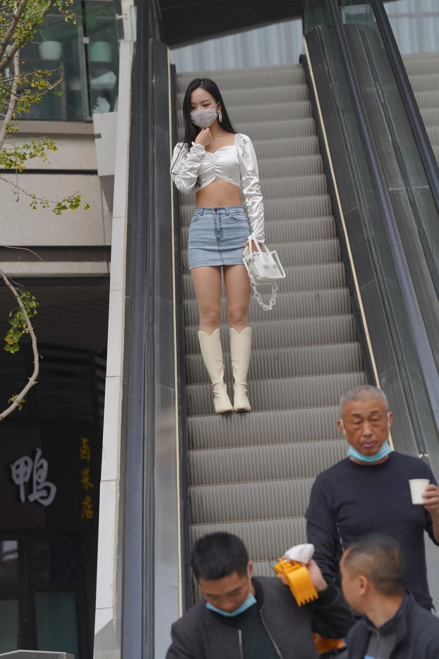 魔镜街拍 NO.170 凯恩街拍摄影-牛仔裙小姐姐 [304P]插图7